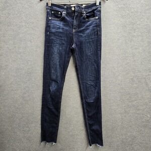 Rag & Bone Women Jeans 26 Dark Blue Denim Ankle W156K122MAD 10 Inch Skinny